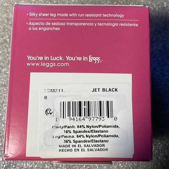 Lot 8 Pairs Black L’eggs Silken Mist Silky sheer Control top tights Pantyhose B - Picture 5 of 7